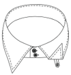 colloe button down concealed 2 button
